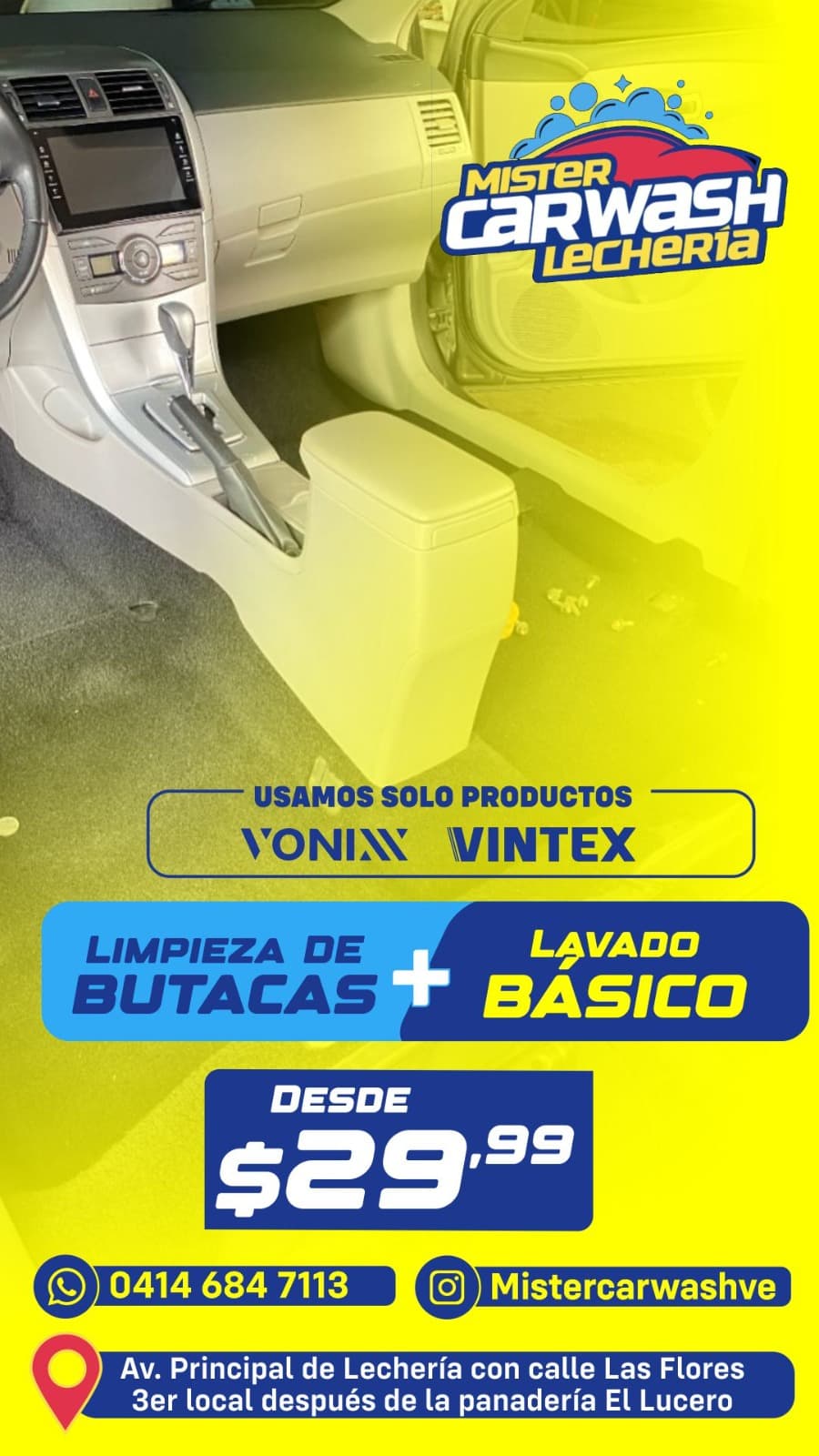 Limpieza de Butacas + Lavado Básico